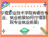 宁夏职业技术学院有哪些专业，就业前景如何(宁夏职院专业就业前景)