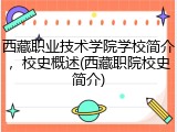 西藏职业技术学院学校简介，校史概述(西藏职院校史简介)