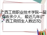 广西工商职业技术学院一届招收多少人，最近几年(广西工商招生人数近况)