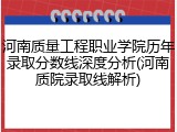 河南质量工程职业学院历年录取分数线深度分析(河南质院录取线解析)