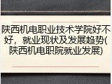 陕西机电职业技术学院好不好，就业现状及发展趋势(陕西机电职院就业发展)