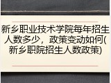 新乡职业技术学院每年招生人数多少，政策变动如何(新乡职院招生人数政策)