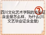 四川文化艺术学院的毕业证含金量怎么样，为什么(川文艺毕业证含金量)