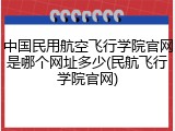 中国民用航空飞行学院官网是哪个网址多少(民航飞行学院官网)