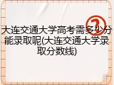 大连交通大学高考需多少分能录取呢(大连交通大学录取分数线)