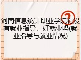 河南信息统计职业学院有没有就业指导，好就业吗(就业指导与就业情况)