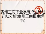 贵州工商职业学院招生计划详细分析(贵州工商招生解析)