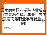 云南商务职业学院毕业后就业前景怎么样，毕业生去向(云南商务职业学院就业去向)