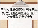 四川文化传媒职业学院历年录取分数线深度分析(四川文传录取分数分析)