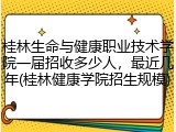 桂林生命与健康职业技术学院一届招收多少人，最近几年(桂林健康学院招生规模)
