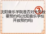 沈阳音乐学院是否对外开放，要预约吗(沈阳音乐学校开放预约吗)