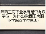 陕西工商职业学院是否有双学位，为什么(陕西工商职业学院双学位原因)