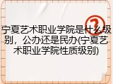 宁夏艺术职业学院是什么级别，公办还是民办(宁夏艺术职业学院性质级别)