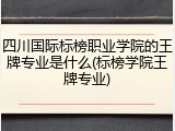 四川国际标榜职业学院的王牌专业是什么(标榜学院王牌专业)