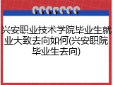 兴安职业技术学院毕业生就业大致去向如何(兴安职院毕业生去向)