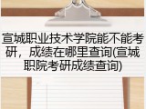 宣城职业技术学院能不能考研，成绩在哪里查询(宣城职院考研成绩查询)