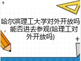 哈尔滨理工大学对外开放吗，能否进去参观(哈理工对外开放吗)