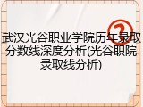 武汉光谷职业学院历年录取分数线深度分析(光谷职院录取线分析)