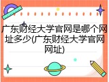 广东财经大学官网是哪个网址多少(广东财经大学官网网址)