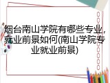 烟台南山学院有哪些专业，就业前景如何(南山学院专业就业前景)