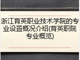 浙江育英职业技术学院的专业设置概况介绍(育英职院专业概览)