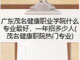 广东茂名健康职业学院什么专业最好，一年招多少人(茂名健康职院热门专业)