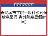 青岛城市学院一般什么时候放寒暑假(青城院寒暑假时间)