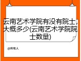 云南艺术学院有没有院士，大概多少(云南艺术学院院士数量)