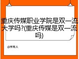 重庆传媒职业学院是双一流大学吗?(重庆传媒是双一流吗)