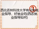 西北农林科技大学有没有就业指导，好就业吗(西农就业指导如何)