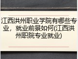 江西洪州职业学院有哪些专业，就业前景如何(江西洪州职院专业就业)