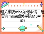 韶关学院mba如何申请，是否有mba(韶关学院MBA申请)