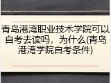 青岛港湾职业技术学院可以自考去读吗，为什么(青岛港湾学院自考条件)