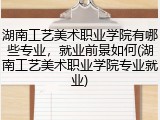 湖南工艺美术职业学院有哪些专业，就业前景如何(湖南工艺美术职业学院专业就业)