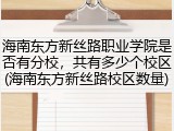 海南东方新丝路职业学院是否有分校，共有多少个校区(海南东方新丝路校区数量)