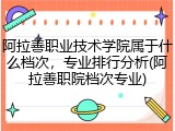 阿拉善职业技术学院属于什么档次，专业排行分析(阿拉善职院档次专业)