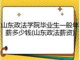 山东政法学院毕业生一般年薪多少钱(山东政法薪资)