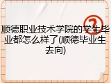 顺德职业技术学院的学生毕业都怎么样了(顺德毕业生去向)