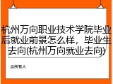 杭州万向职业技术学院毕业后就业前景怎么样，毕业生去向(杭州万向就业去向)