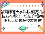 赣南师范大学科技学院知名校友有哪些，校史介绍(赣南师大科技院校友校史)