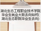 湖北生态工程职业技术学院毕业生就业大致去向如何(湖北生态职院毕业生去向)