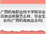 广西机电职业技术学院毕业后就业前景怎么样，毕业生去向(广西机电就业去向)