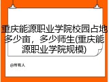 重庆能源职业学院校园占地多少亩，多少师生(重庆能源职业学院规模)