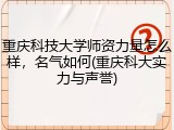 重庆科技大学师资力量怎么样，名气如何(重庆科大实力与声誉)