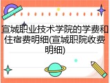 宣城职业技术学院的学费和住宿费明细(宣城职院收费明细)
