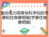 重庆电力高等专科学校的学费和住宿费明细(学费住宿费明细)