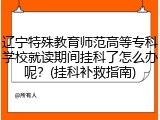 辽宁特殊教育师范高等专科学校就读期间挂科了怎么办呢？(挂科补救指南)