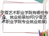 宁夏艺术职业学院有哪些专业，就业前景如何(宁夏艺术职业学院专业就业前景)