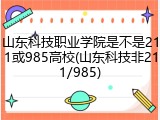 山东科技职业学院是不是211或985高校(山东科技非211/985)