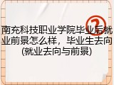 南充科技职业学院毕业后就业前景怎么样，毕业生去向(就业去向与前景)